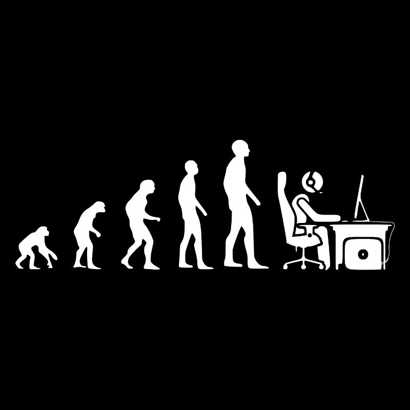 Evolution gamer gift humor geek computer