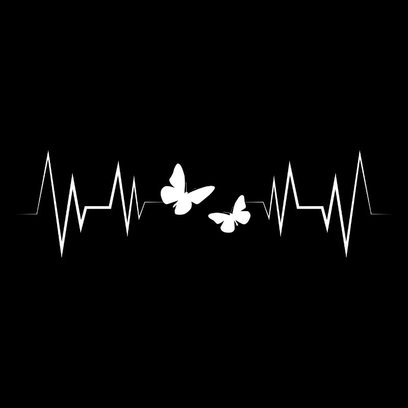 Silhouette de papillon de battement de cœur