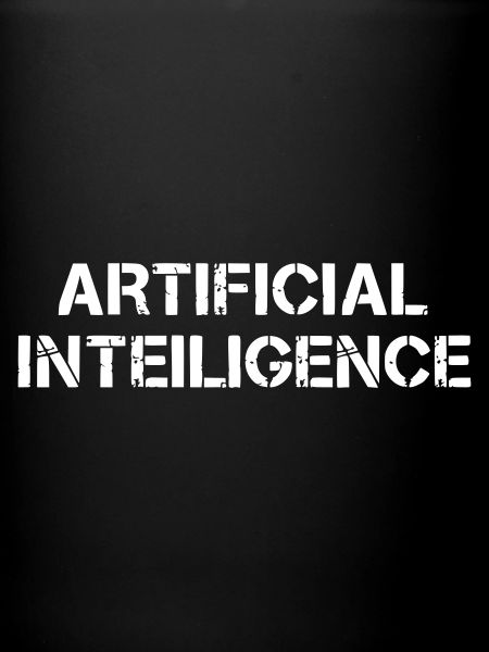 Artificial Intelligence Text Grunge Logo