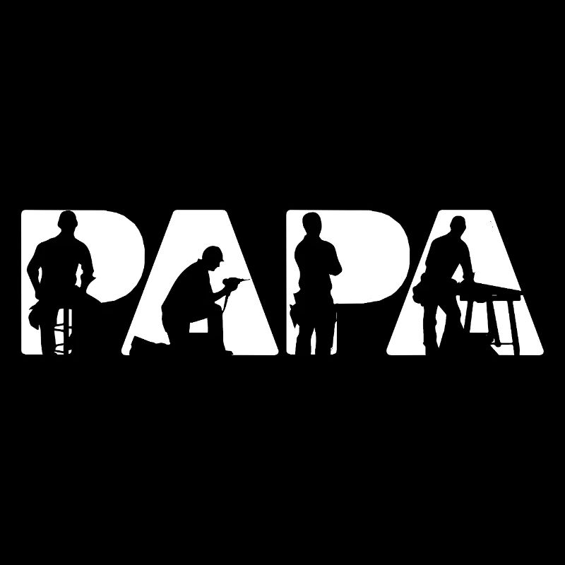 Papa Carpenter Woodworking Joiner Silhouette