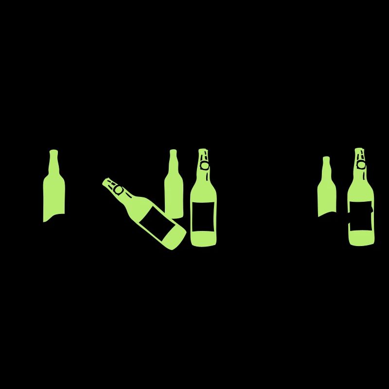 Leichenhaufen Flasche Bierglas