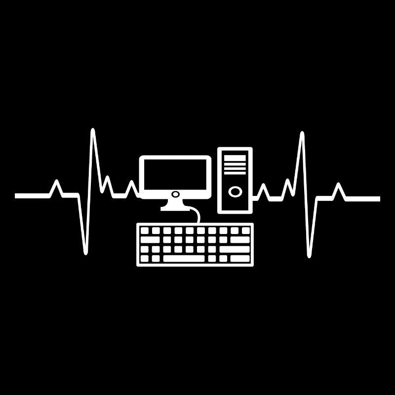 Computer Gamer Herzschlag Programmierer Heartbeat