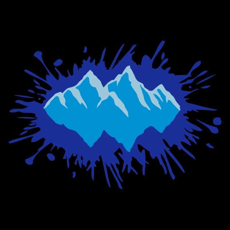 Tropfen Berge Landschaft Farbklecks