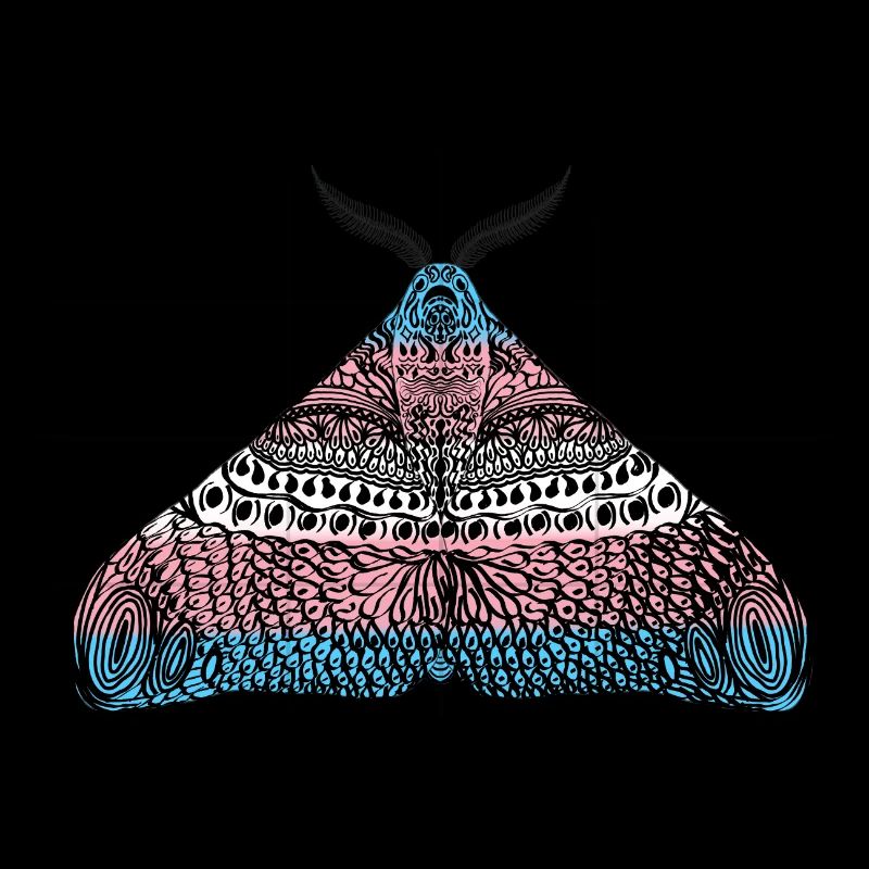 Transgender pride moth motif A