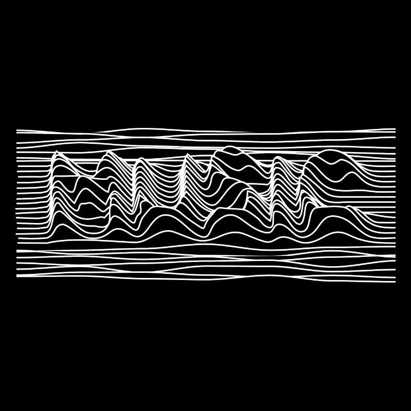 Music Lines schwarzes Design-Geschenk