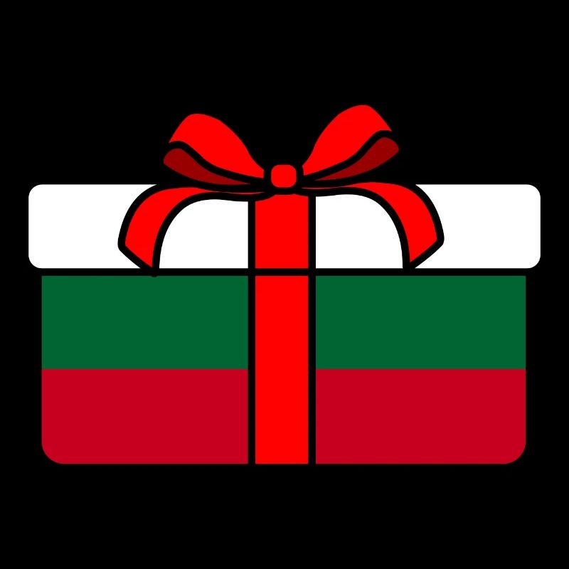 Cadeau avec drapeau de la Bulgarie X mas