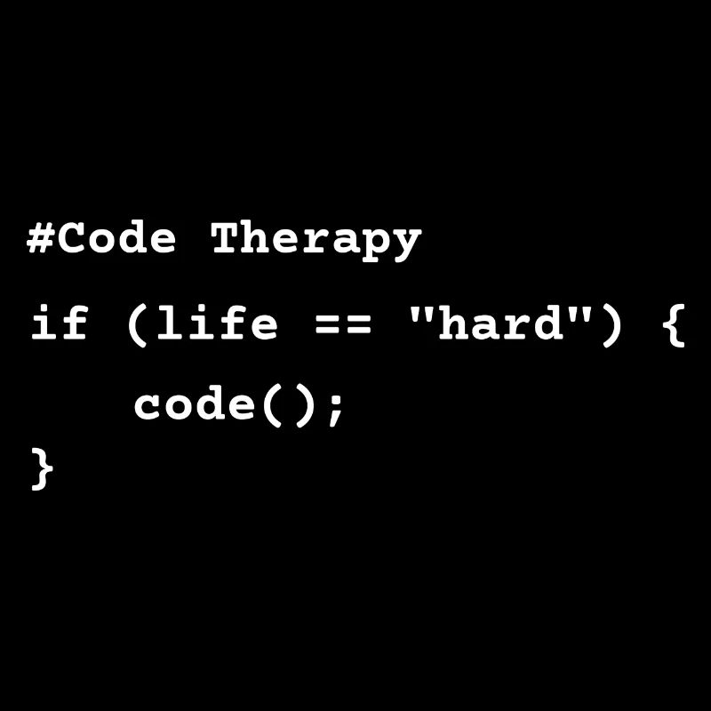 Code Therapy – T-shirt de programmation drôle