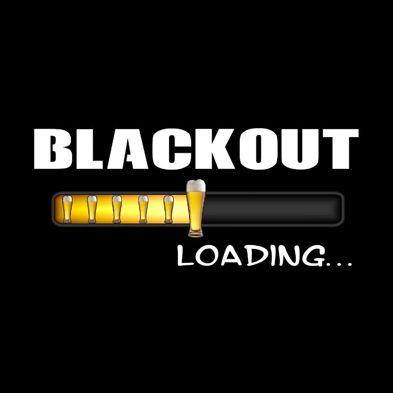 Blackout loading lustige Geschenkidee Bierglas