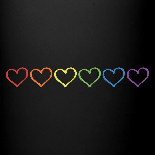 Pride Hearts Outline