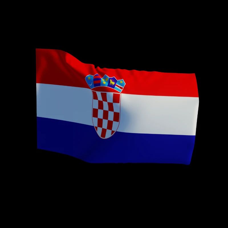 Drapeau des pays de Croatie Drapeau