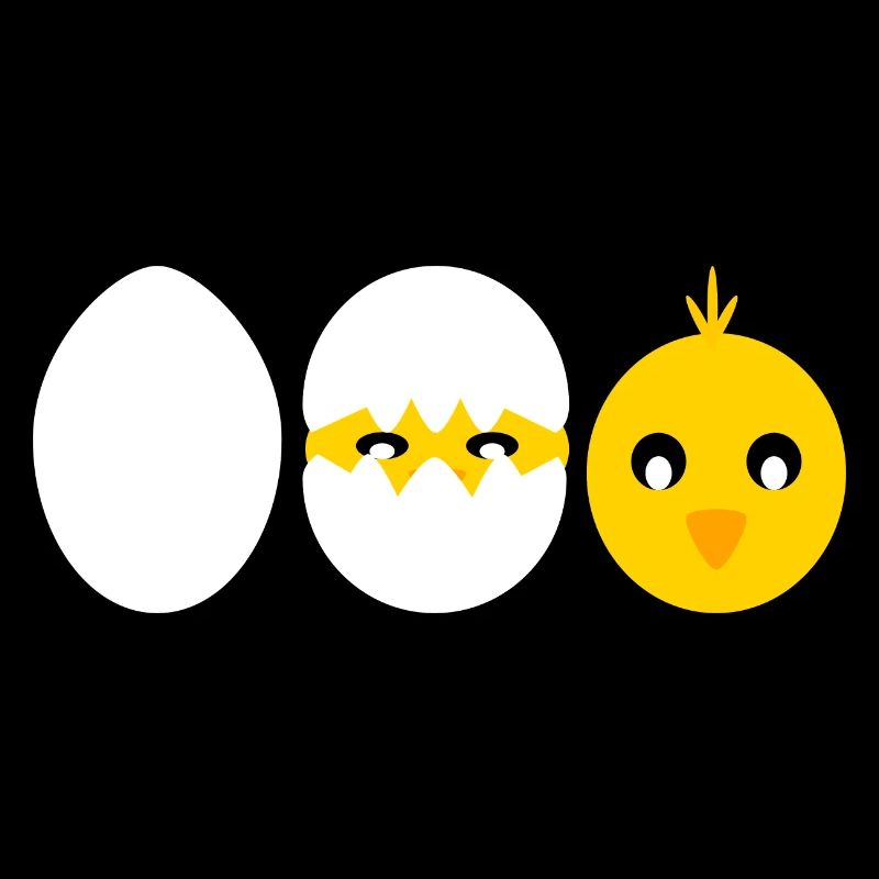 Comic hatching chick