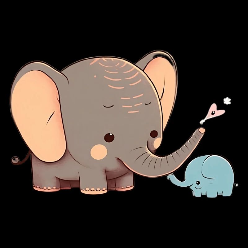 Des éléphants mignons qui appartiennent simplement ensemble