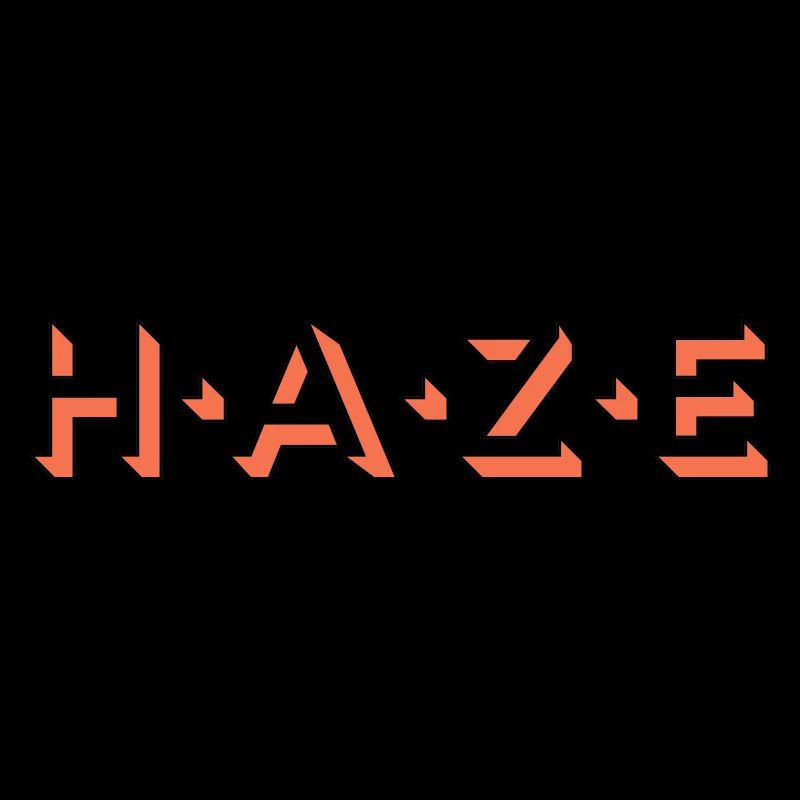 Haze lettering