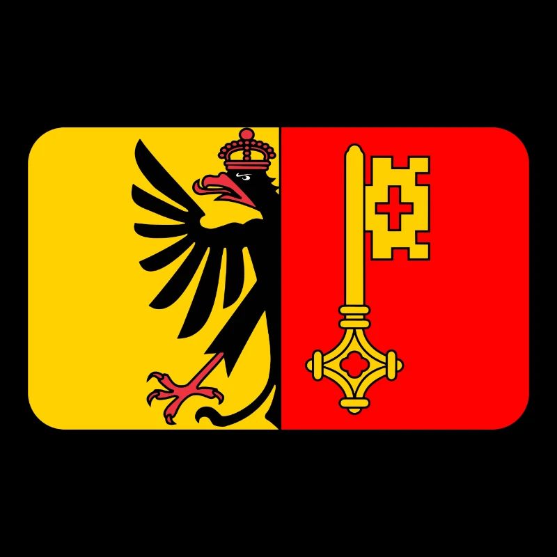 Flaggenvignette oder Logo von Genf