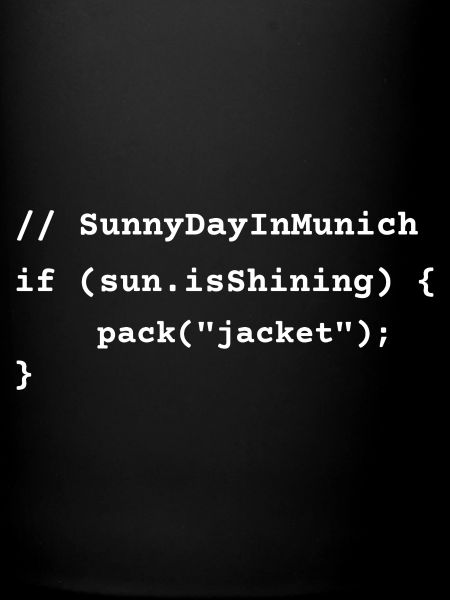 München solskinnsvær Ha alltid med deg en jakke