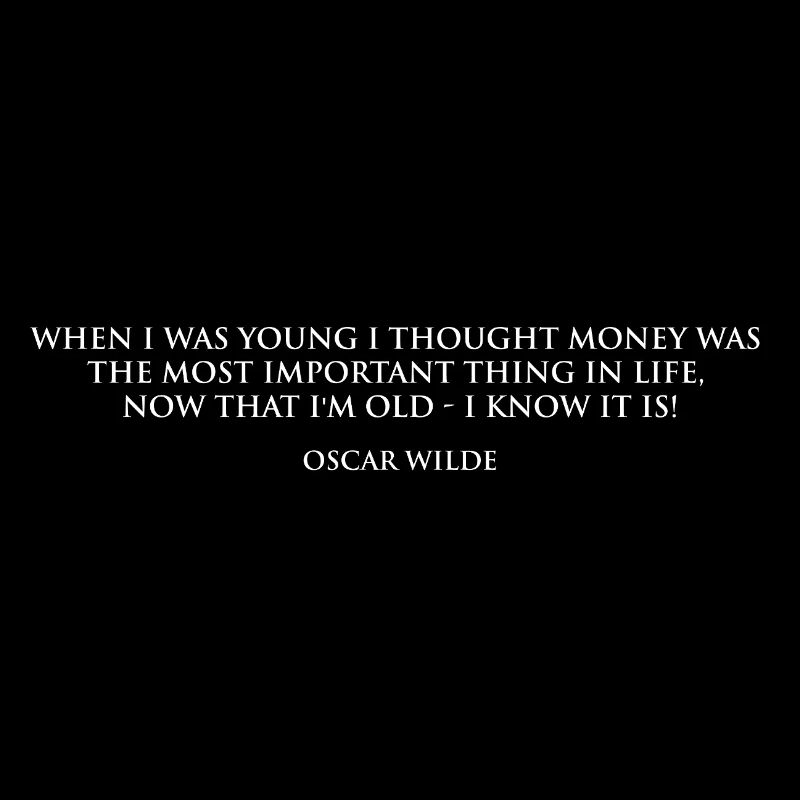 Citation d’Oscar Wilde sur l’argent