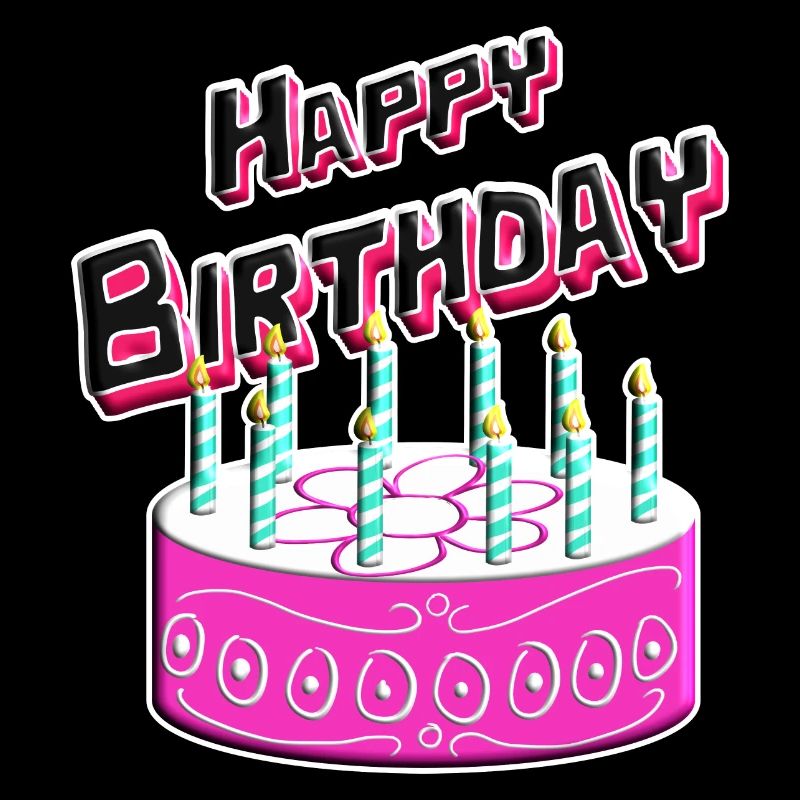 Happy Birthday Cake Pink