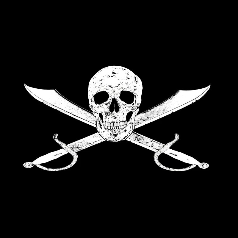 Drapeau de pirate "Jolly Roger" avec des épées