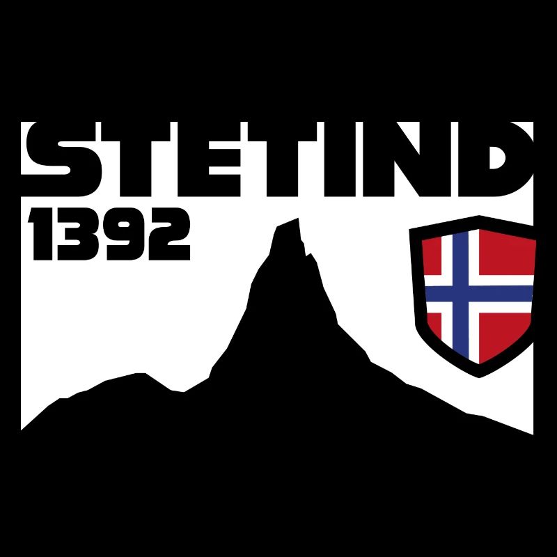 Stetind Norge Norwegian Flag Mountain Climber