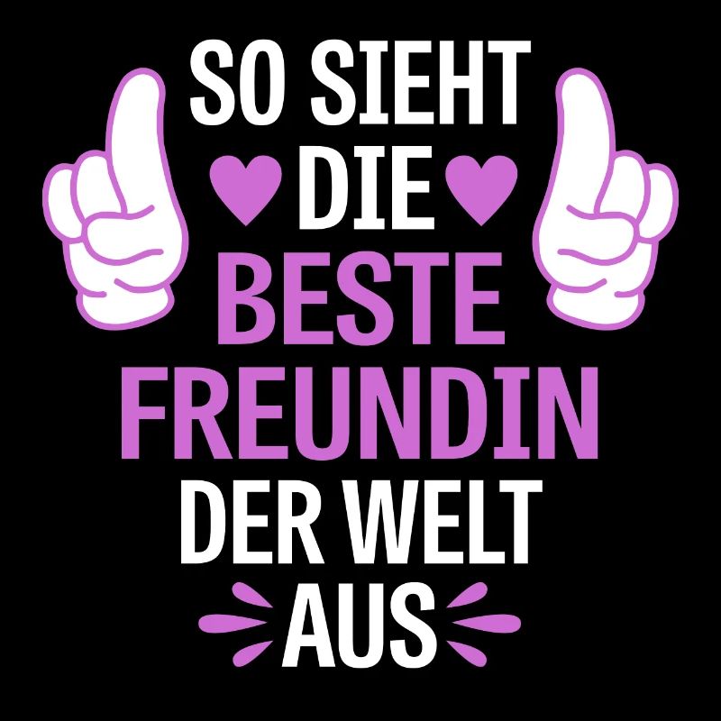 Die beste Freundin der Welt Spruch Geschenk