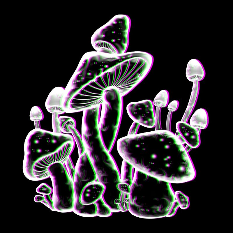 Champignons « Glitch » effet