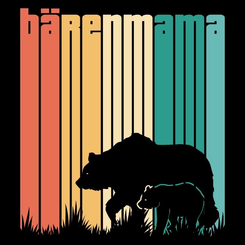 Bärenmama Muttertag Geschenk Bär Mama Kind Baby