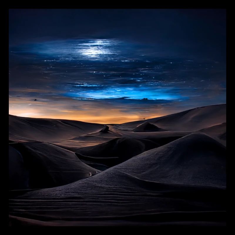 Désert au clair de lune