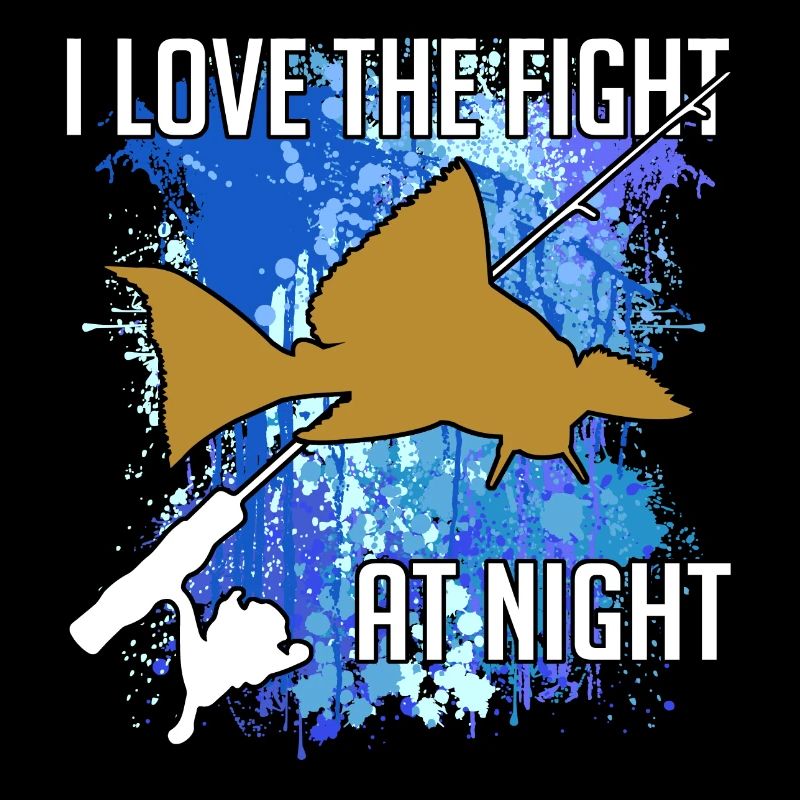 Waller catfish silhouette canne à pêche et éclaboussures de couleur