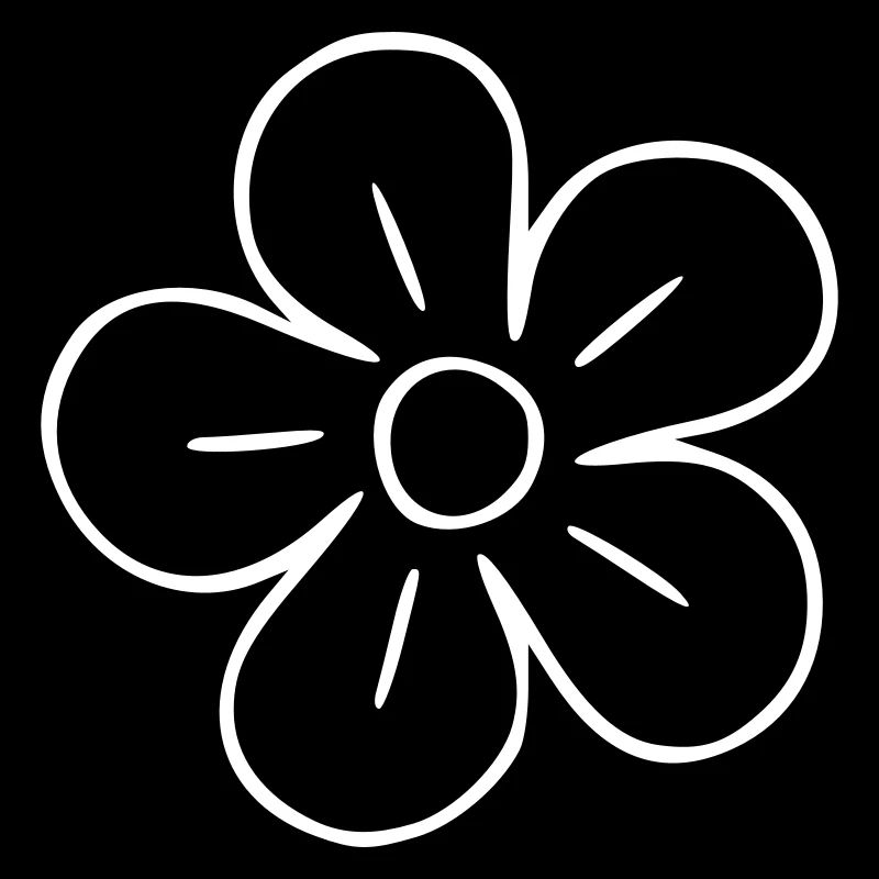 Flower drawing nature sketch white