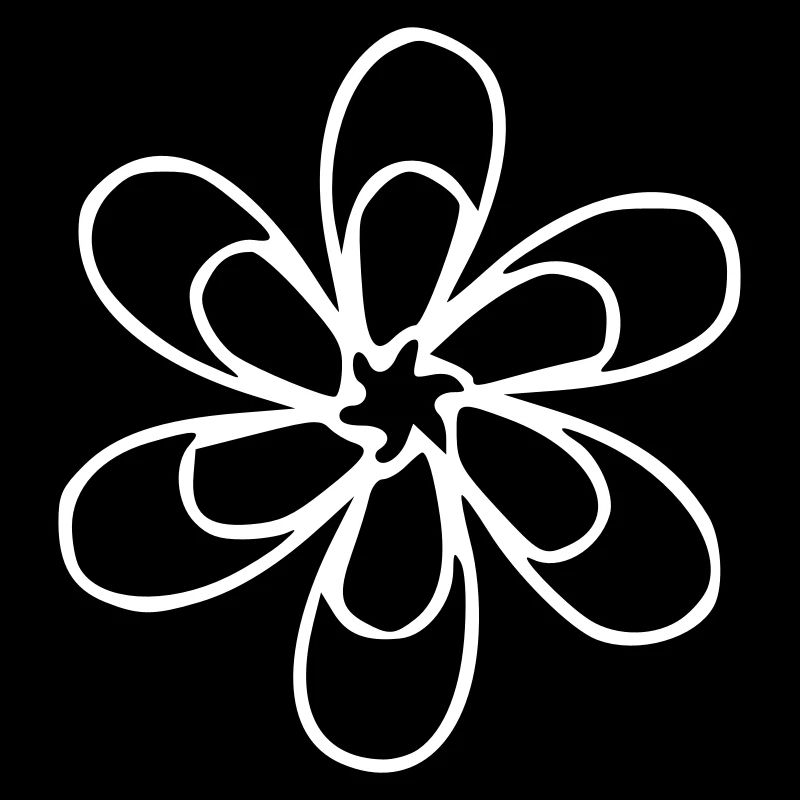 Dessin de fleur nature croquis blanc