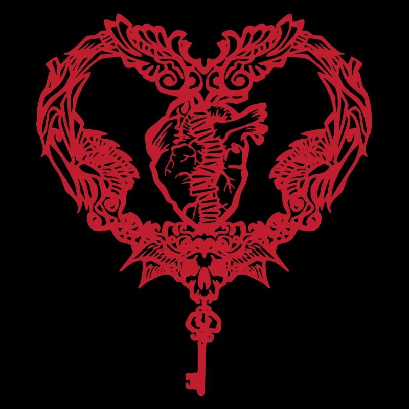 Gothic Heart red