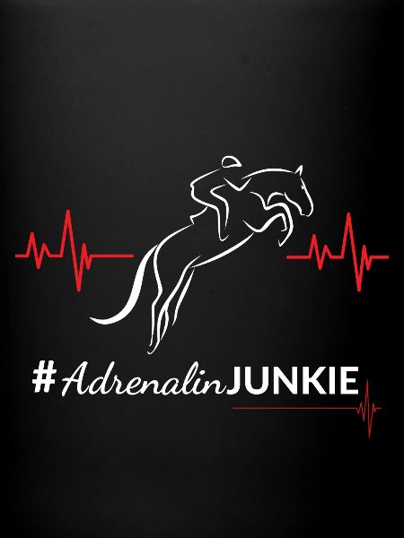 Motif cavalier d’obstacles « #AdrenalinJunkie »
