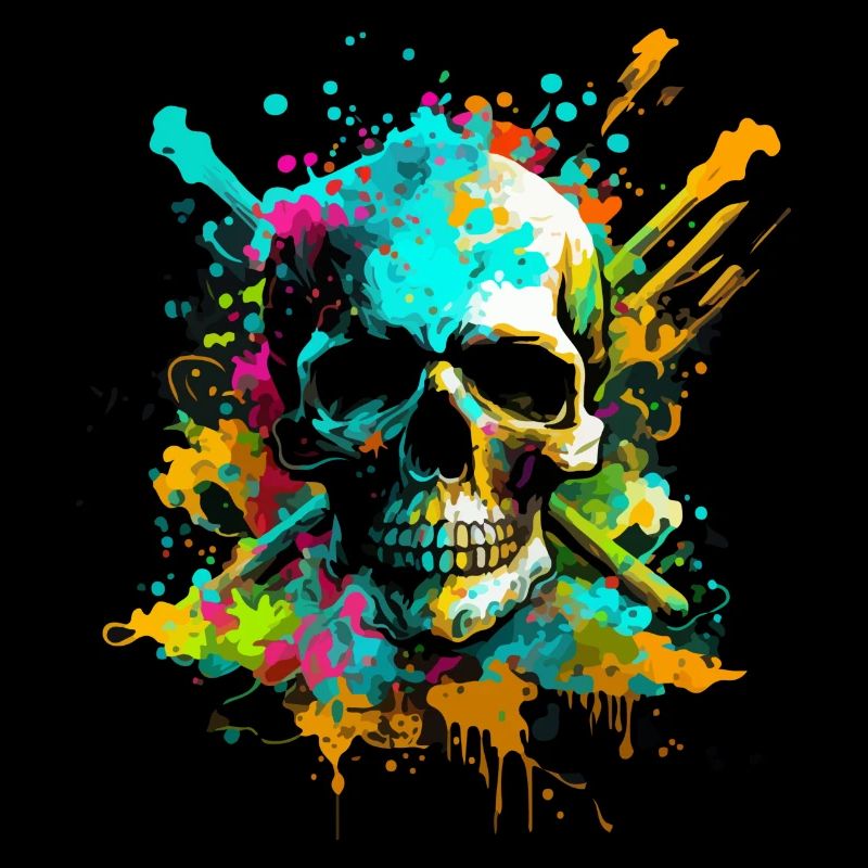 Psychedelischer Schädel