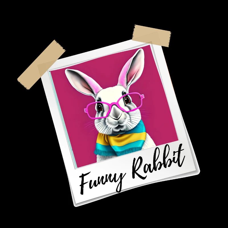 Funny rabbit lapin drôle lunettes bunny easter day
