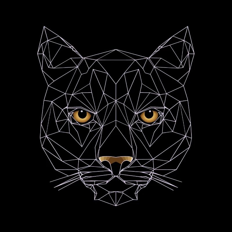 Polygon cat illustration