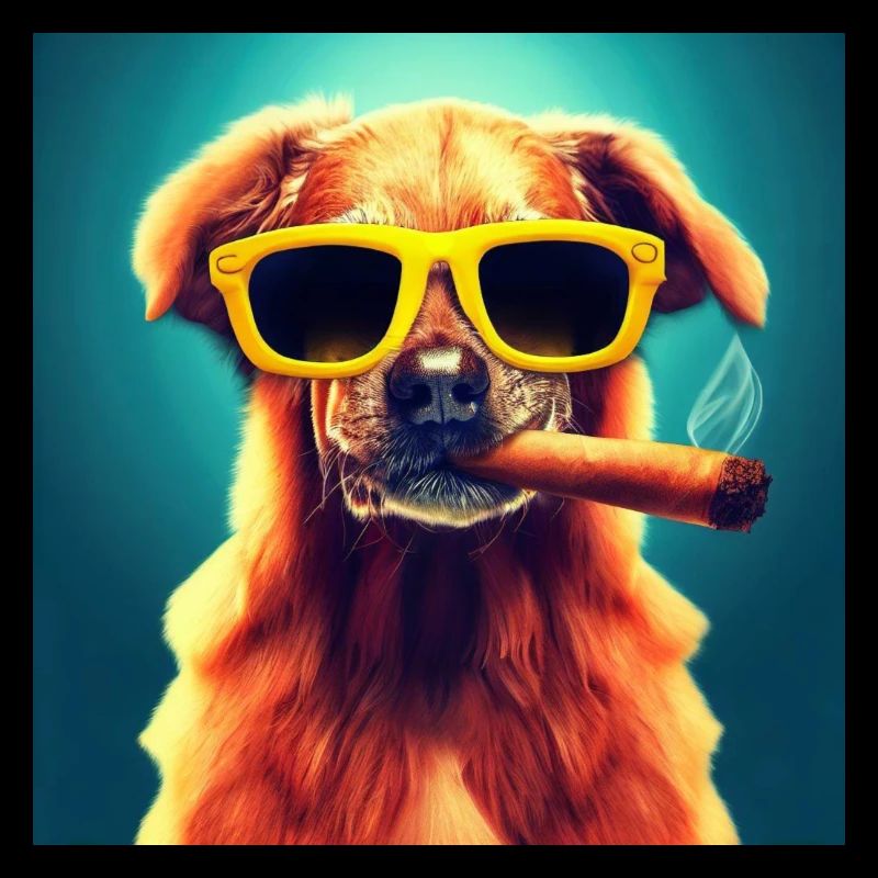 Cool brown dog