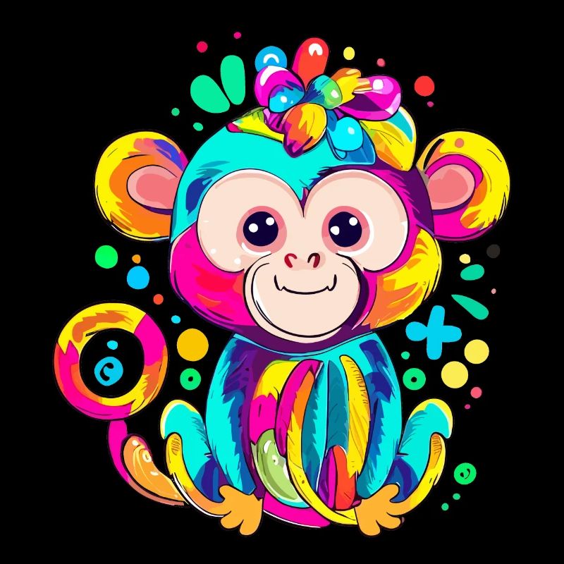Design de singe créatif coloré