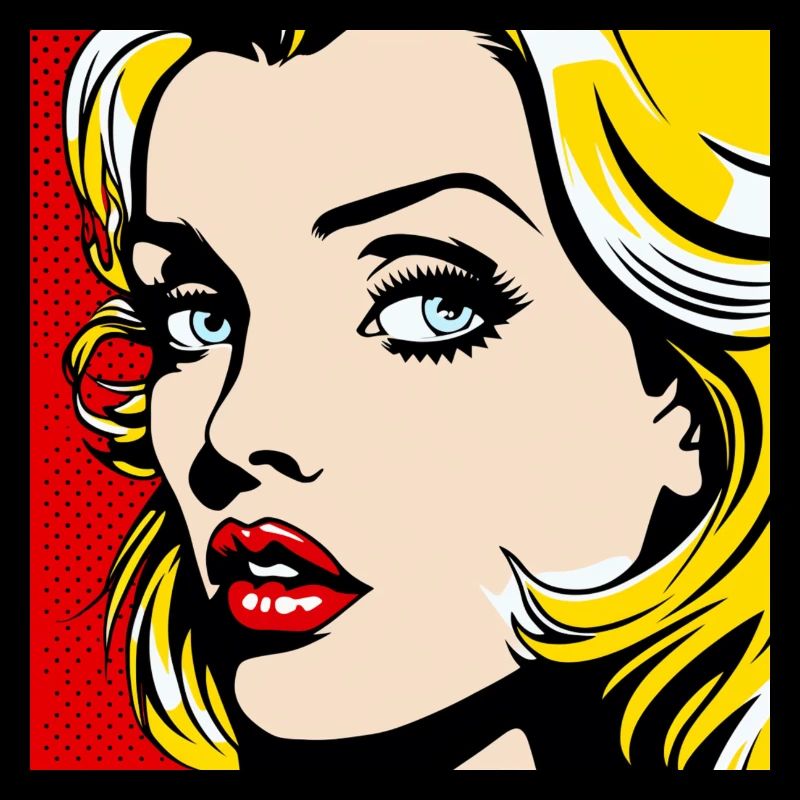Artwork: "Comic Queen" in pop art style