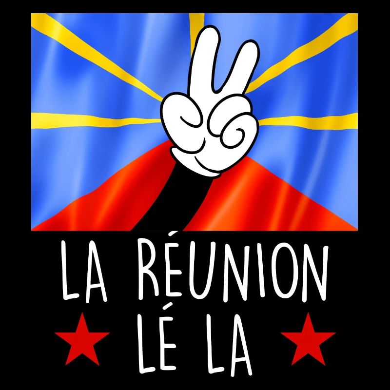 Drapeau La réunion lé la
