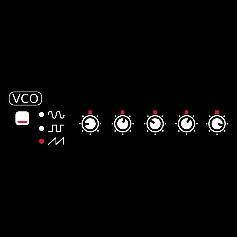 VCO Oscillator Potentiometer osc Synthesizer Knob analog
