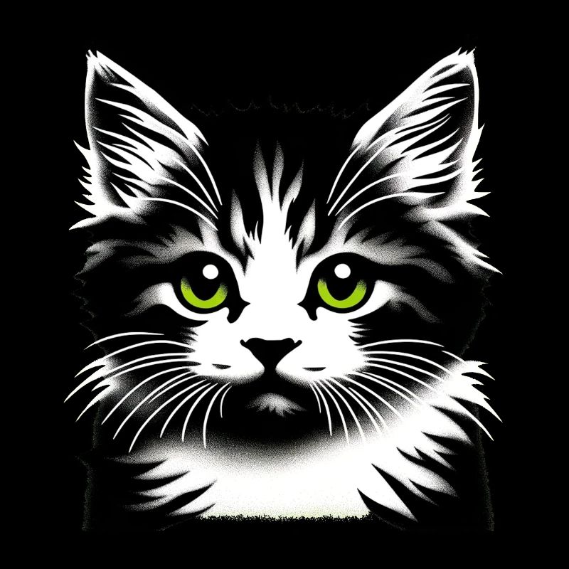 Visage de chat affectueux