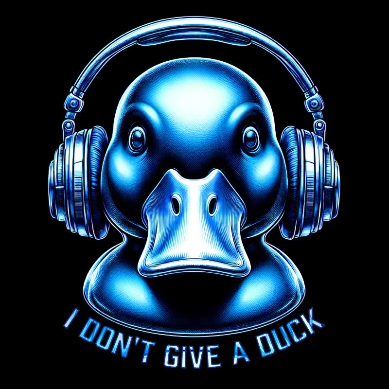 I DON´T GIVE A DUCK - Techno-Ente mit Kopfhörer
