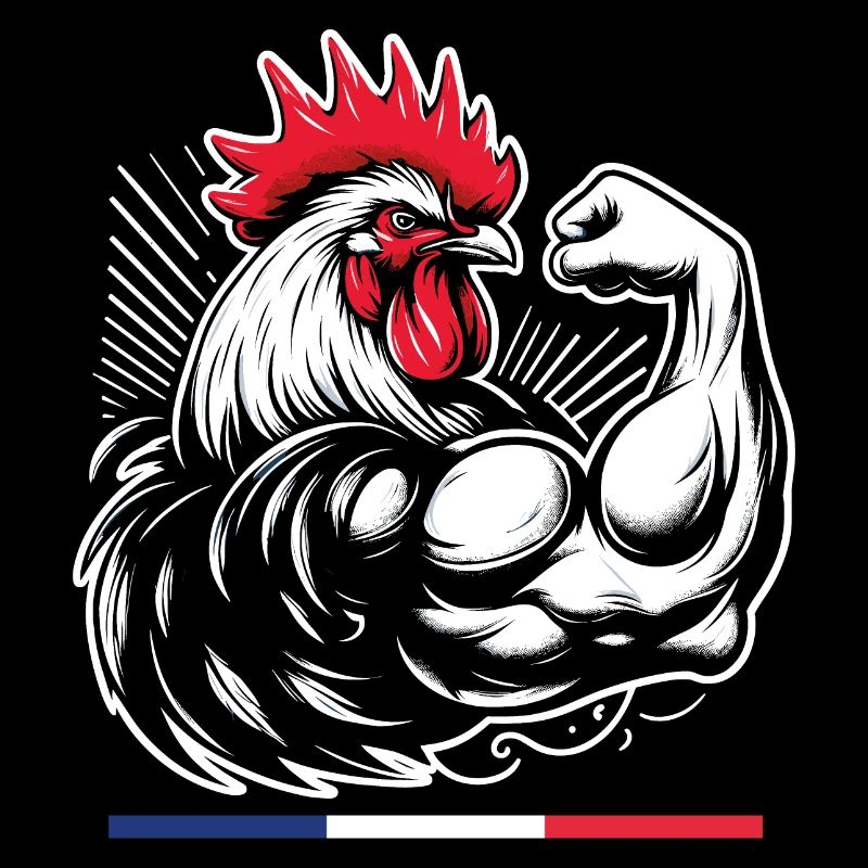 Coq français gros biceps
