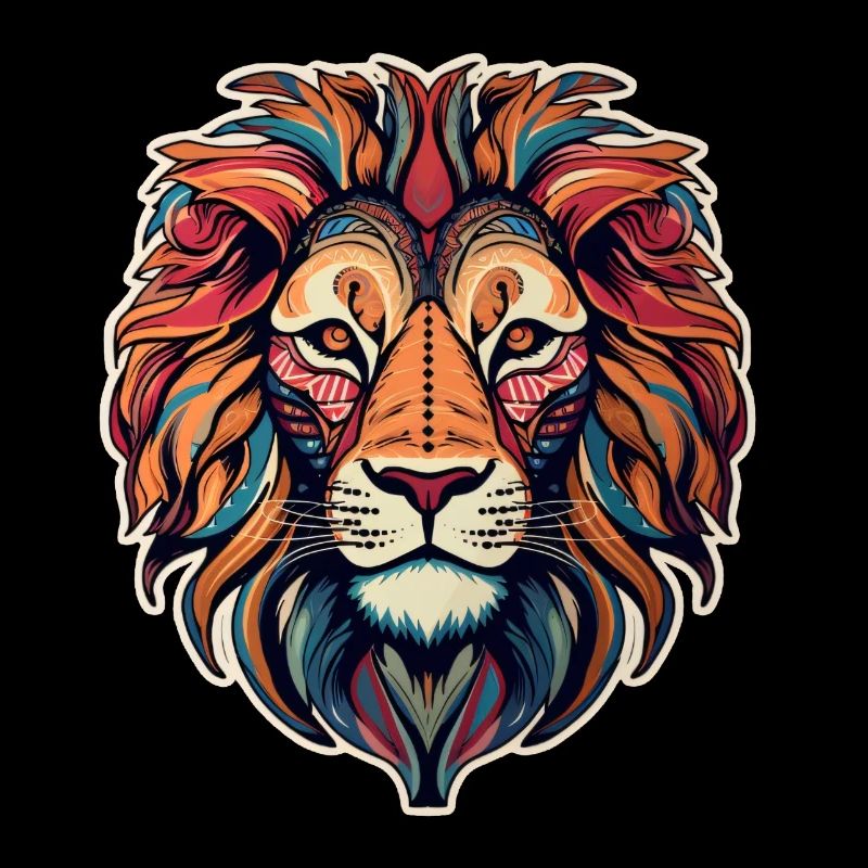 Löwenkopf psychedelisch