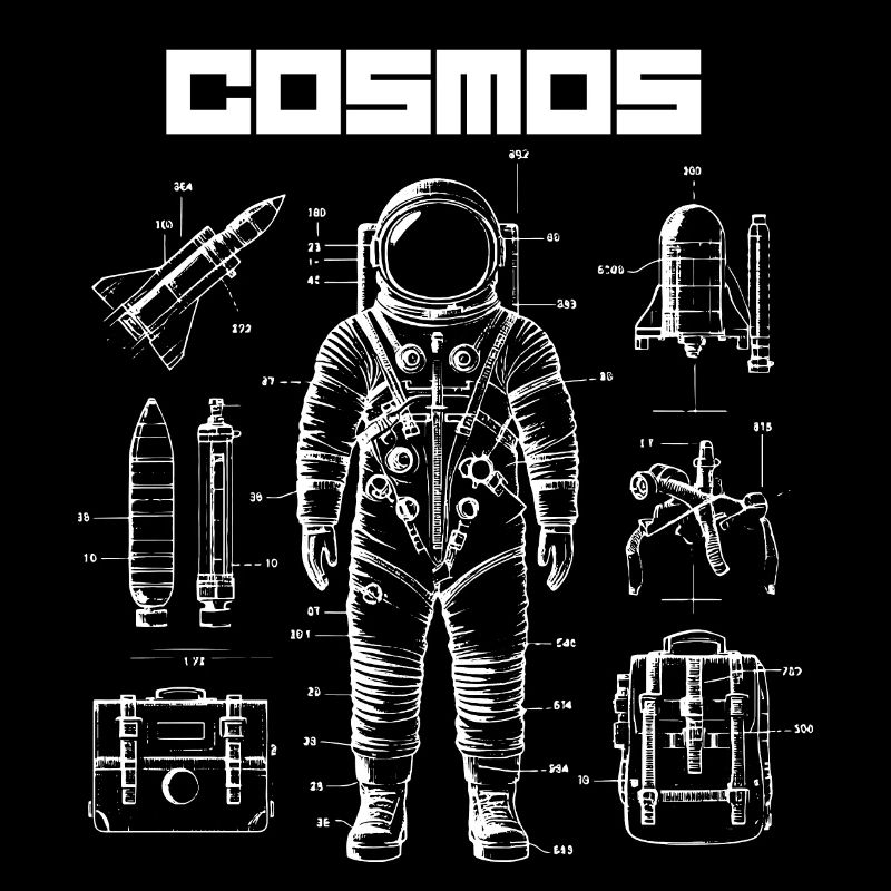 Astronaute dans le cosmos Design