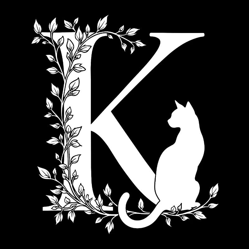 Buchstabe K mit Katze