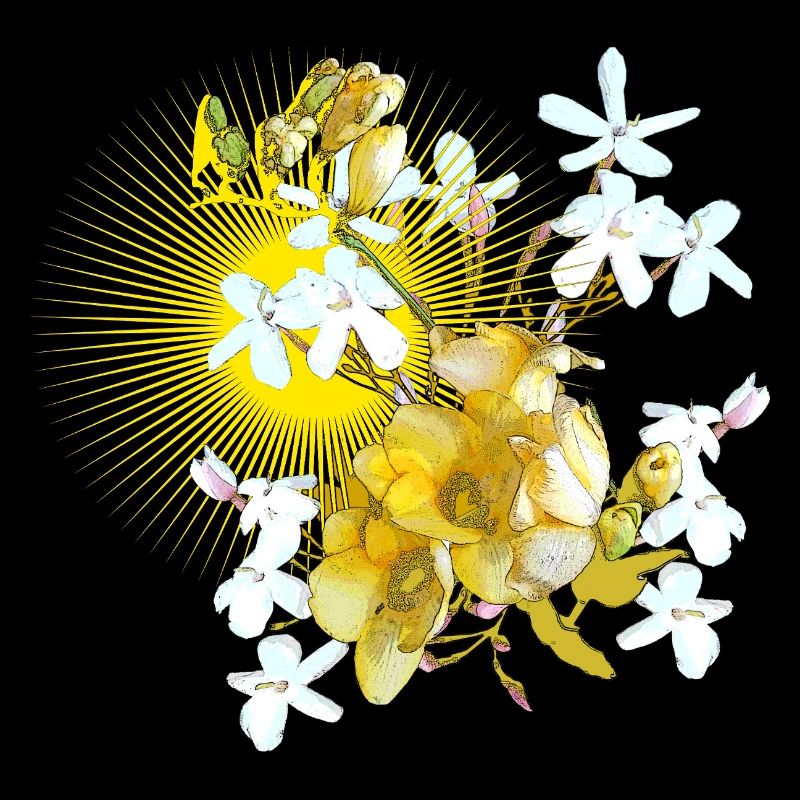 Yellow spring flowers in spring as a pattern