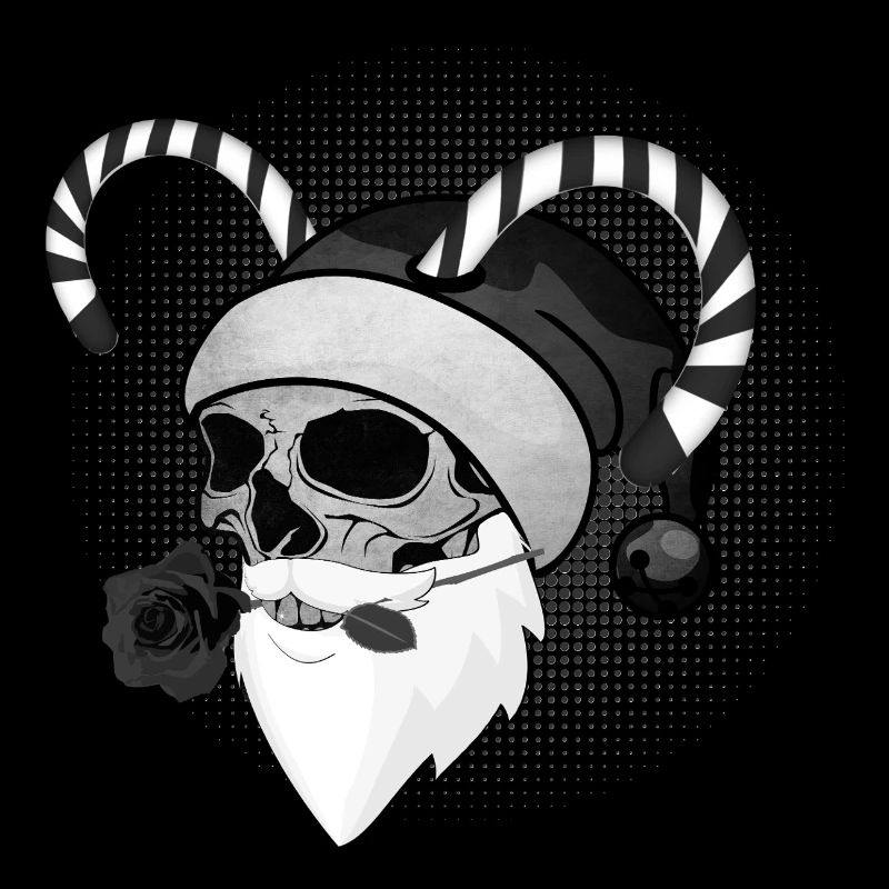 Père Noël Crâne Cornes de Rose