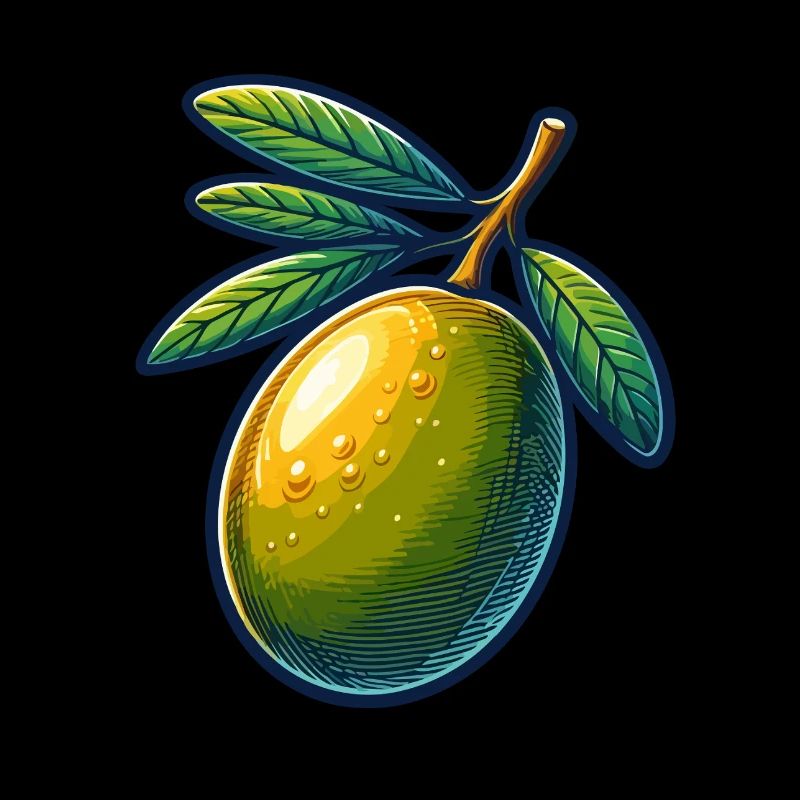 Illustration d'olive rafraîchissante