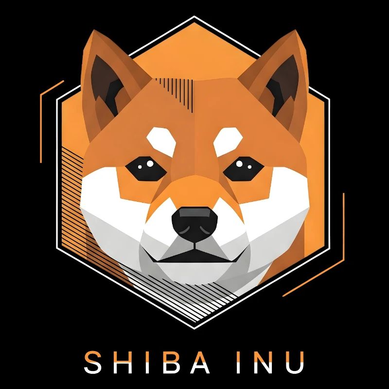 Conception géométrique du chien Shiba Inu